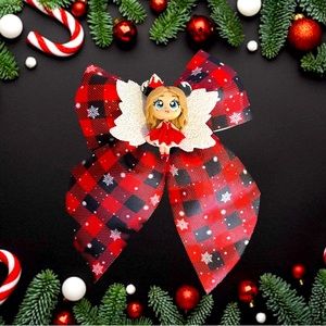 Girl Christmas bows